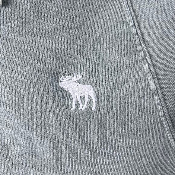 Abercrombie & Fitch Hooded Full Zip Up Sweater Size XS Teal Blue Green - Picture 3 of 7